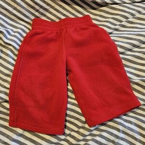Cozy Red Wideleg Fleece Pants